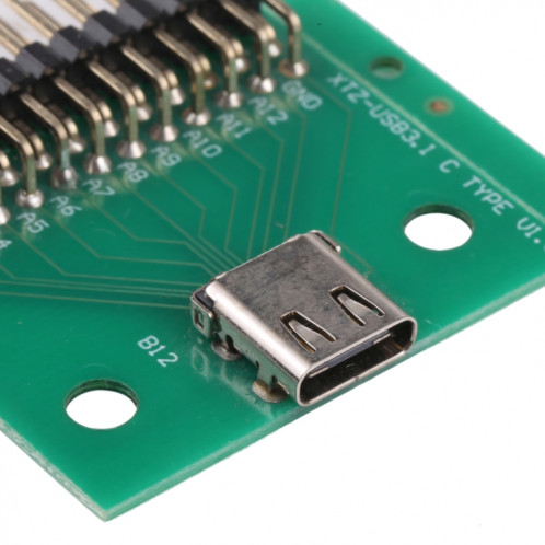 Test de test féminin positif et négatif double face USB 3.1 avec connecteur femelle PCB 24P SH2512681-04