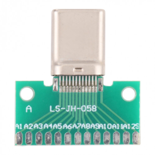 Test de test mâle positif et négatif double face USB 3.1 avec PCB 24pin soudé SH2516880-04