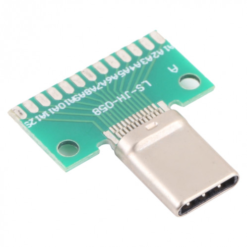 Test de test mâle positif et négatif double face USB 3.1 avec PCB 24pin soudé SH2516880-04