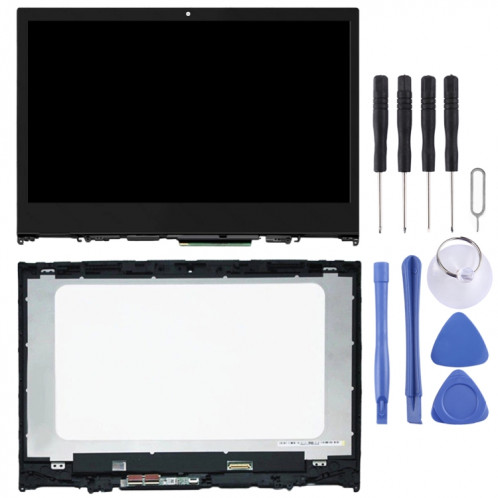 Écran LCD OEM 1366 x 768px pour Lenovo Yoga 520-14IKB Assemblage complet du numériseur avec cadre (Noir) SH523B1216-05
