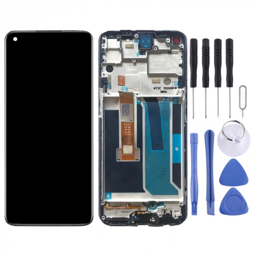 Pour OnePlus Nord N10 5G BE2029 Assemblage complet du numériseur avec cadre Écran LCD OEM (Noir) SH525B1812-07