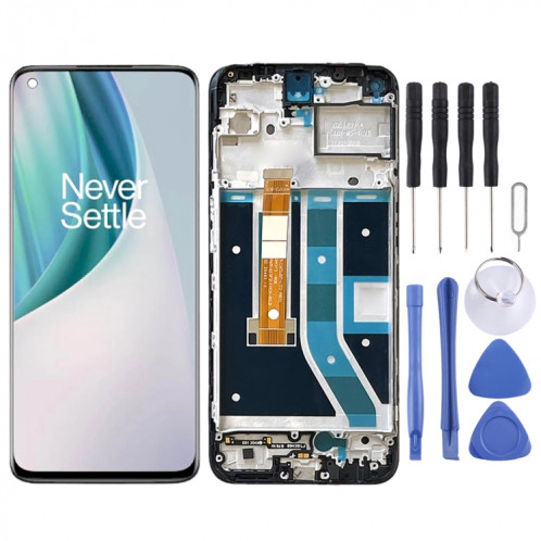 Pour OnePlus Nord N100 BE2013 Assemblage complet du numériseur avec cadre Écran LCD OEM (Noir) SH526B989-07