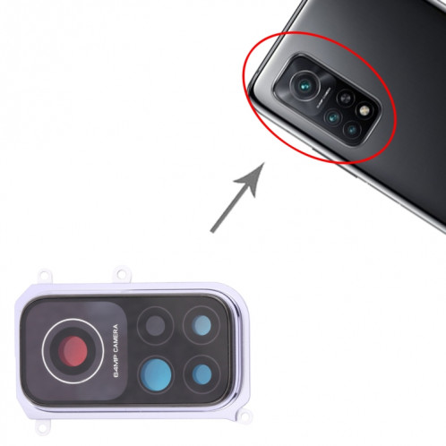 Cache de l'objectif de caméra pour Xiaomi Redmi K30S M2007J3SC (Violet) SH581P1051-04