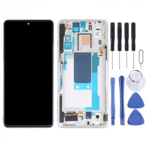 Matériau OLED Écran LCD et numériseur Assemblage complet avec cadre pour Xiaomi Redmi K40 Gaming M2012K10C M2104K10AC (Argent) SH639S1740-07