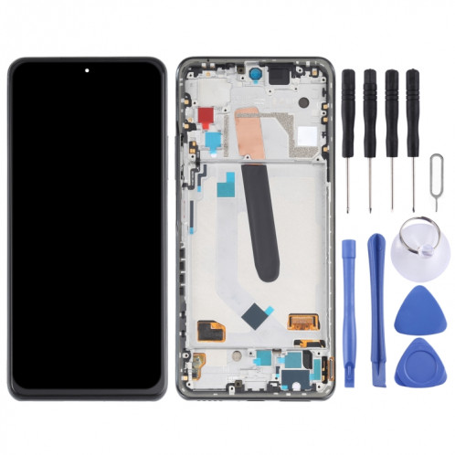 Matériau OLED Écran LCD et numériseur Assemblage complet avec cadre pour Xiaomi Redmi K40 / Redmi K40 PRO / REDMI K40 PRO + / MI 11I / POCO F3 / M2012K11C M2012K11AG M2012K11G (Noir) SH641B557-07