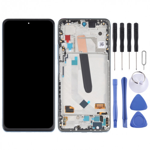 Matériau OLED Écran LCD et numérisateur Assemblage complet avec cadre pour Xiaomi Redmi K40 / Redmi K40 PRO / REDMI K40 PRO + / MI 11I / POCO F3 / M2012K11C M2012K11AG M2012K11G (bleu) SH641L648-07