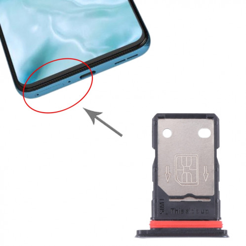 Pour plateau de carte SIM OnePlus Nord + plateau de carte SIM (gris) SH673H1911-04