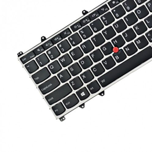 Version américaine Clavier avec dos arrière pour Lenovo ThinkPad Yoga 260 / Yoga 370 / x380 (argent) SH737S450-05
