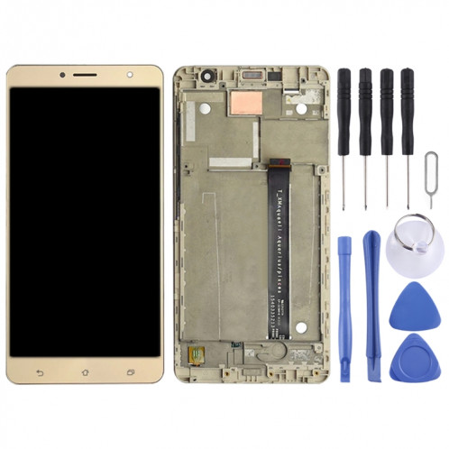 Écran LCD et numériseur Assemblage complet avec cadre pour Asus Zenfone 3 Deluxe ZS550KL Z01FD (or) SH791J816-05