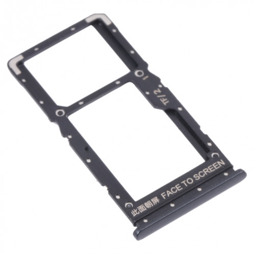 Plateau de carte SIM + plateau de carte SIM / plateau de carte micro SD pour Xiaomi Redmi Note 10 5G / Poco M3 PRO 5G M2103K19G M2103K19C M2103K19PG M2103K19PI (Noir) SH872B322-04