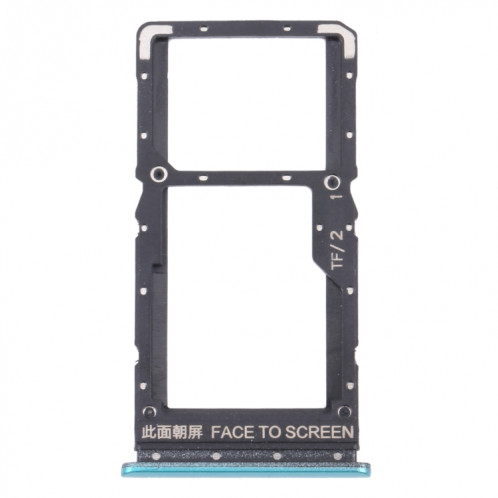 Plateau de carte SIM + plateau de carte SIM / plateau de carte micro SD pour Xiaomi Redmi Note 10 5G / POCO M3 PRO 5G M2103K19G M2103K19C M2103K19PG M2103K19PI (Vert) SH872G55-04