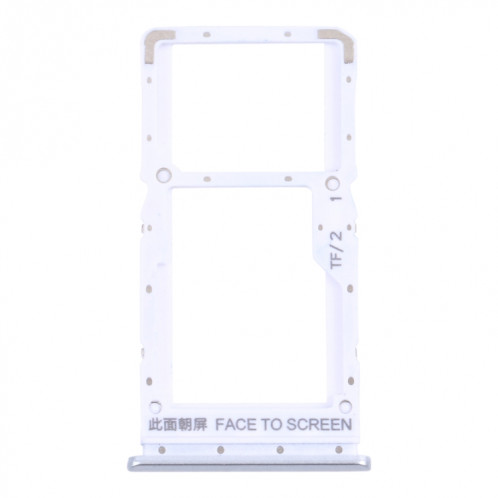 Plateau de carte SIM + plateau de carte SIM / plateau de carte micro SD pour Xiaomi Redmi Note 10 5G / POCO M3 PRO 5G M2103K19G M2103K19C M2103K19PG M2103K19PI (argent) SH872S1972-04