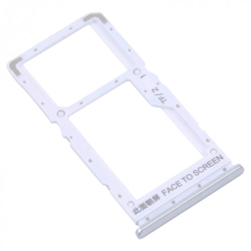 Plateau de carte SIM + plateau de carte SIM / plateau de carte micro SD pour Xiaomi Redmi Note 10 5G / POCO M3 PRO 5G M2103K19G M2103K19C M2103K19PG M2103K19PI (argent) SH872S1972-04