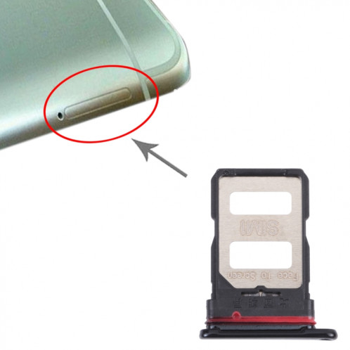Plateau de carte SIM + plateau de carte SIM pour Xiaomi Redmi K40 PRO / REDMI K40 (Noir) SH875B1070-04