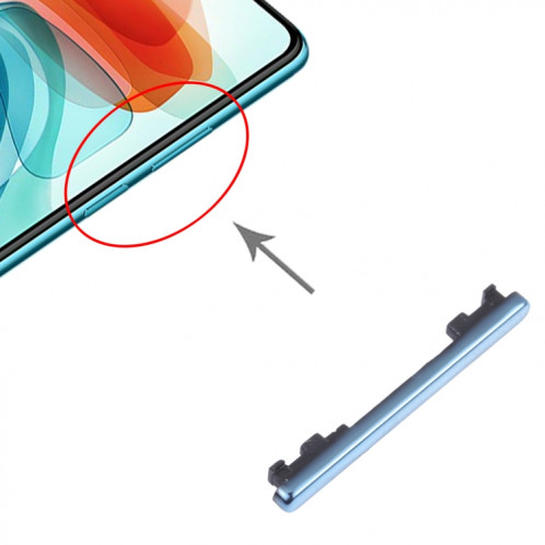 Volume Bouton de commande pour Xiaomi redmi Note 10 Pro (Inde) / redmi Note 10 Pro Max / redmi Note 10 Pro M2101K6G M2101K6R M2101K6P M2101K6I (Bleu) SH883L1609-04