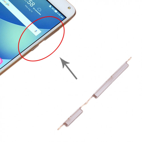 Bouton d'alimentation et bouton de commande de volume pour Asus Zenfone 4 max ZC520KL (argent) SH888S1796-04