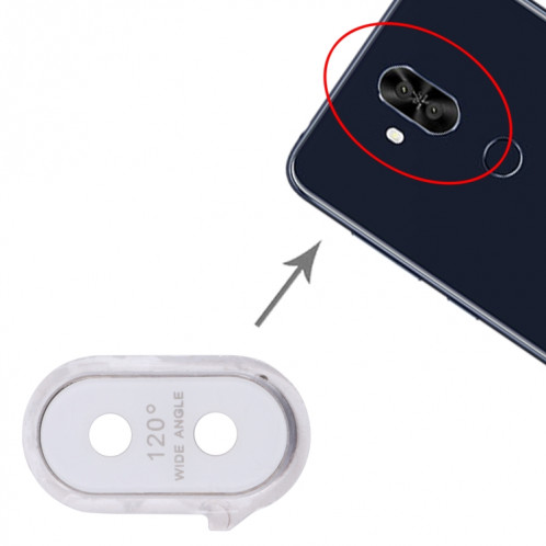 Cache à lentille de la caméra pour Asus Zenfone 5 Lite ZC600KL (Blanc) SH890W1948-04