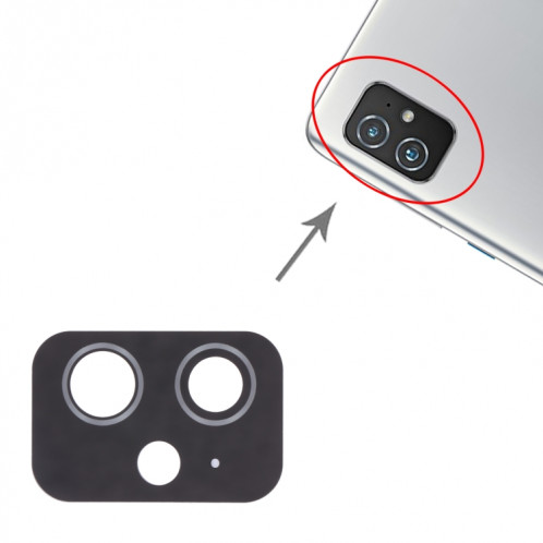 Lentille de caméra arrière pour Asus Zenfone 8 ZS590KS (Noir) SH891B560-04