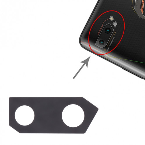 Lentille de caméra arrière pour Asus Rog Phone II ZS660KL (Noir) SH893B1572-04