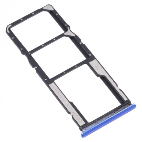 Plateau de carte SIM + plateau de carte SIM + plateau de carte micro SD pour Xiaomi Redmi 9T 4G / Redmi Note 9 4G J19S M2010J19SC M2010J19SG M2010J19SY (bleu) SH909L790-04