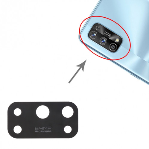 Pour OPPO Realme 7 Pro RMX2170 Objectif de caméra arrière 10 pièces SH2954131-04