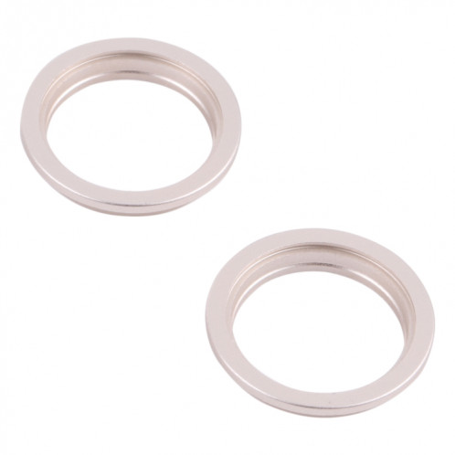 2 PCS Caméra arrière Verre Lentille en métal à l'extérieur Bague cerceau de protection pour iPhone 13 (blanc) SH29961986-04