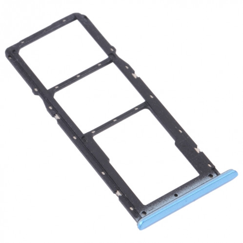 Pour OPPO Realme C21 / Realme C21Y RMX3201, RMX3261 Plateau de carte SIM + Plateau de carte SIM + Plateau de carte Micro SD (Bleu) SH014L1161-04
