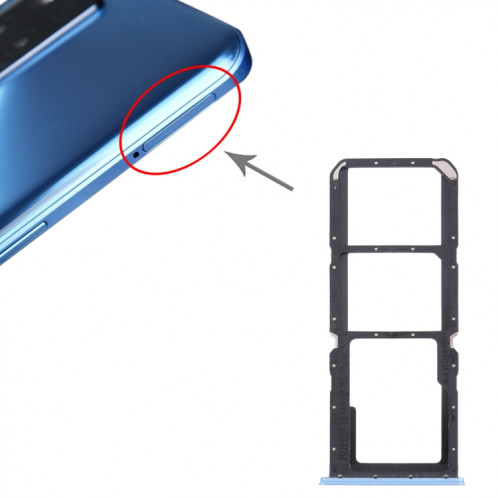 Pour OPPO Realme V13 5G Plateau de carte SIM + Plateau de carte SIM + Plateau de carte Micro SD (Argent) SH025S271-04