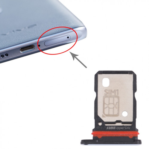 Pour vivo X60 Pro + V2056A Plateau de carte SIM + Plateau de carte SIM (Noir) SH033B1632-04