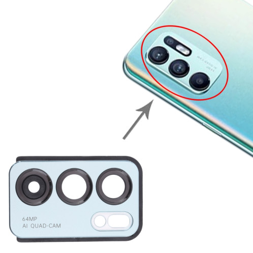 Pour OPPO Reno6 5G PEQM00, couvercle d'objectif de caméra CPH2251 (bleu) SH038L1444-04
