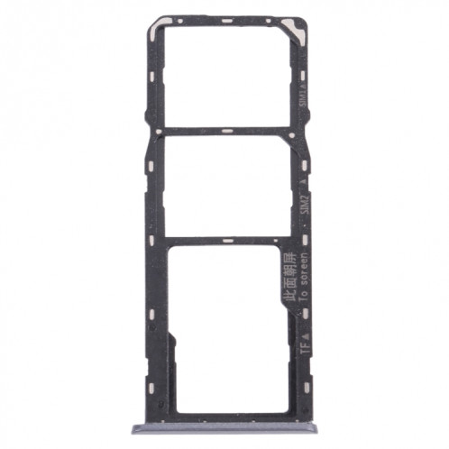 Pour OPPO Realme 6 Plateau de carte SIM + Plateau de carte SIM + Plateau de carte Micro SD (Noir) SH047B1562-04