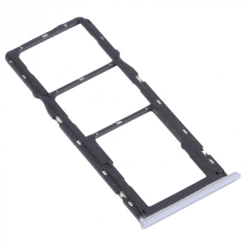 Pour OPPO Realme C15 RMX2180 Plateau de carte SIM + Plateau de carte SIM + Plateau de carte Micro SD (Argent) SH051S172-04