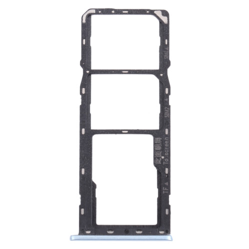 Pour OPPO A15 CPH2185 Plateau de carte SIM + Plateau de carte SIM + Plateau de carte Micro SD (Bleu) SH056L1798-04