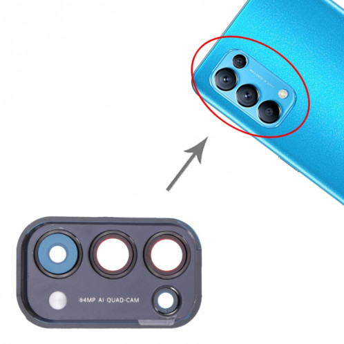 Pour OPPO Reno5 5G PEGM00, PEGT00, CPH2145 Couvercle d'objectif de caméra (Noir) SH062B972-04