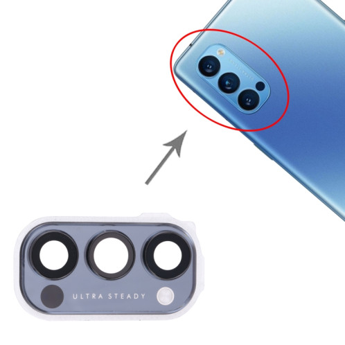 Pour OPPO Reno4 Pro 5G PDNM00, PDNT00, CPH2089 Couvercle d'objectif de caméra (Noir) SH064B411-04