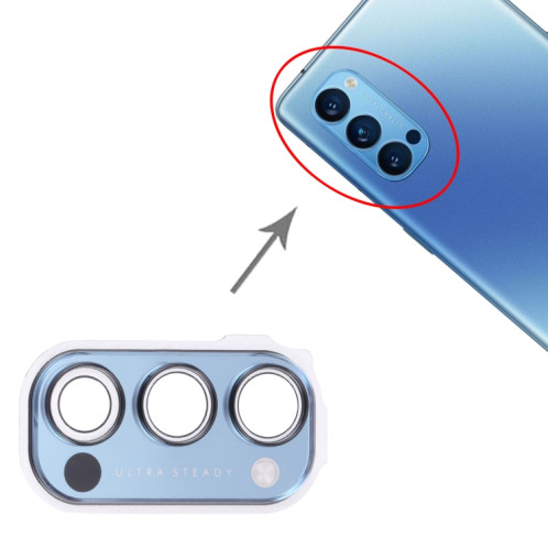 Pour OPPO Reno4 Pro 5G PDNM00, PDNT00, CPH2089 Couvercle d'objectif de caméra (Bleu) SH064L1237-04