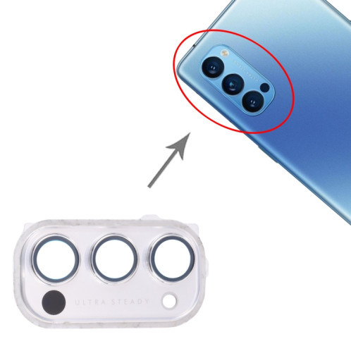 Pour OPPO Reno4 Pro 5G PDNM00, PDNT00, CPH2089 Couvercle d'objectif de caméra (Blanc) SH064W712-04