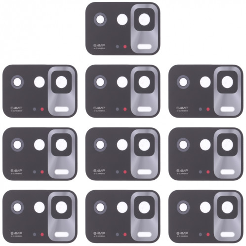 10 PCS Back Camera Lens pour Xiaomi Redmi Note 10 PRO 5G SH3067191-04