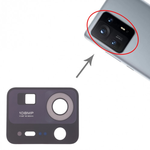 Lens de caméra arrière 10 pcs pour Xiaomi Mi Mix 4 SH3068158-04