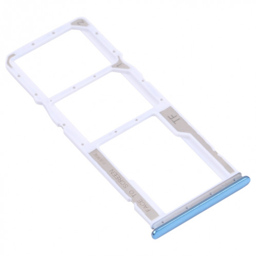 Plateau de carte SIM + plateau de carte SIM + plateau de carte Micro SD pour Xiaomi Redmi Note 10 4G / Redmi Note 10S M2101K7AI, M2101K7AG, M2101K7BG, M2101K7BI, M2101K7BNY, M2101K7BLY (Bleu) SH069L268-04