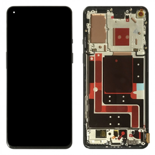 Pour OnePlus 9 LE2113 LE2111 LE2110 Numériseur Assemblage complet avec cadre Écran LCD d'origine (Noir) SH097B1581-07