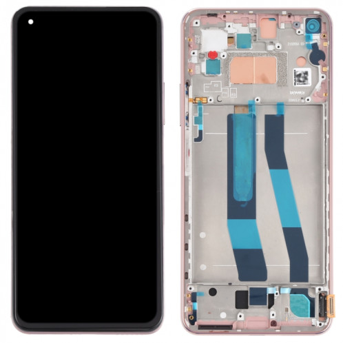Écran LCD d'origine et numériseur assemblage complet avec cadre pour xiaomi mi 11 lite 4g m2101k9ag m2101k9ai (or) SH235J1933-07