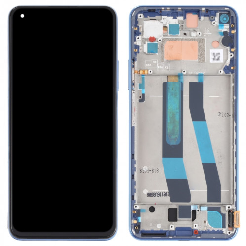 Écran LCD et numériseur d'origine Assemblage complet avec cadre pour xiaomi mi 11 lite 4g m2101k9ag m2101k9ai (bleu) SH235L1667-07