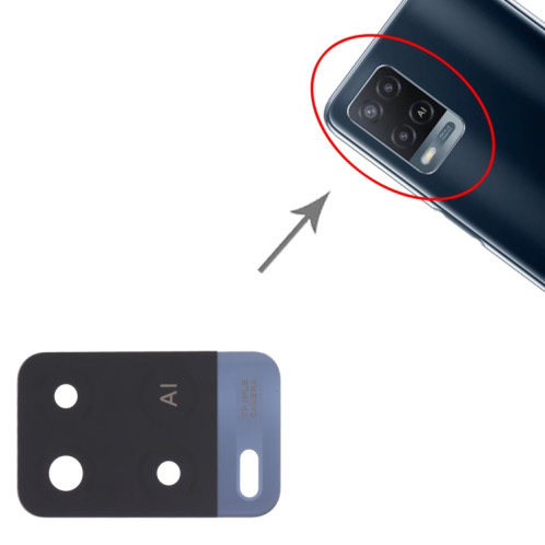 Pour objectif de caméra arrière OPPO A54 4G 10 PCS (noir) SH240B568-04