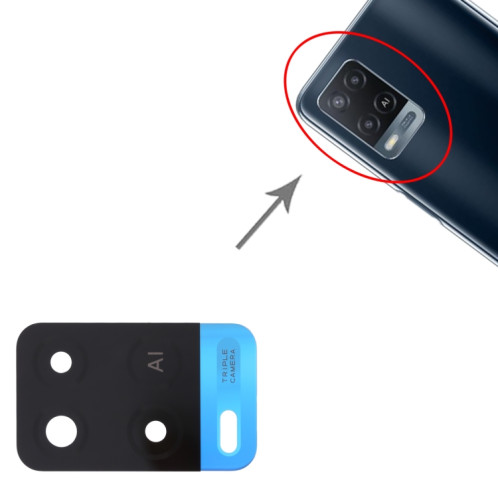 Pour objectif de caméra arrière OPPO A54 4G 10 PCS (bleu) SH240L1803-04
