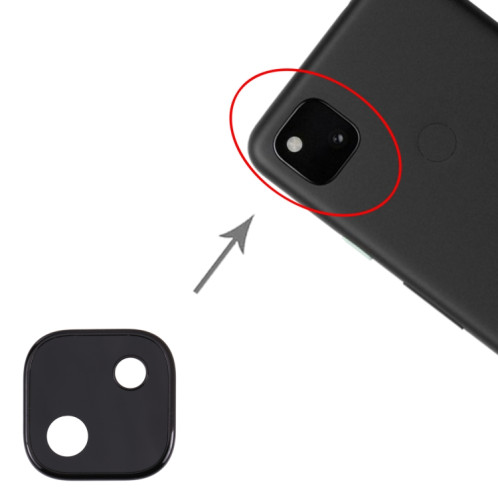 Cache à lentille de la caméra pour Google Pixel 4a (Noir) SH248B1739-04