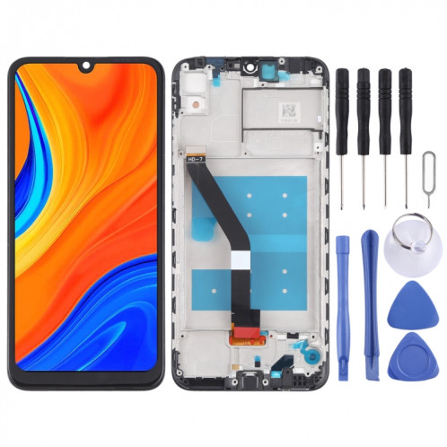 Écran LCD et numérisation Assemblage complet avec cadre pour Huawei Y6S (2019) (Noir) SH433B971-07