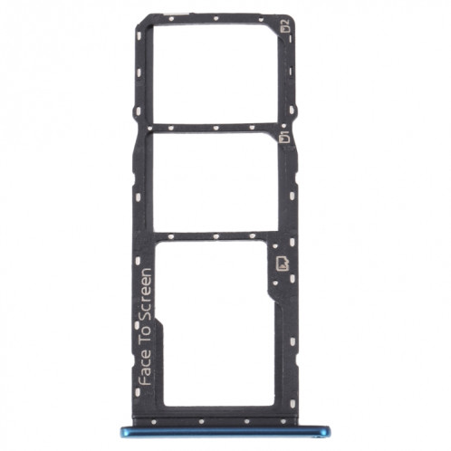 Pour ZTE Blade V40 Vita Plateau de carte SIM + Plateau de carte SIM + Plateau de carte Micro SD (Bleu) SH470L1082-04