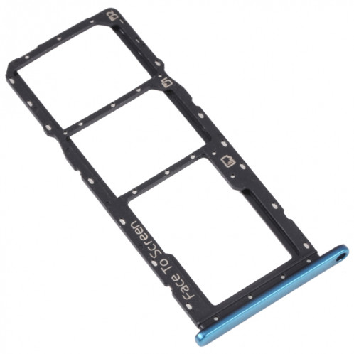 Pour ZTE Blade V40 Vita Plateau de carte SIM + Plateau de carte SIM + Plateau de carte Micro SD (Bleu) SH470L1082-04