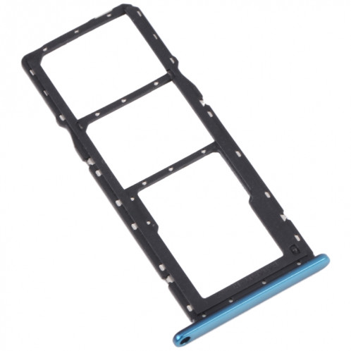 Pour ZTE Blade V40 Vita Plateau de carte SIM + Plateau de carte SIM + Plateau de carte Micro SD (Bleu) SH470L1082-04